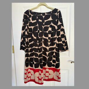 Women’s London Times Black and Red Long Sleeve Dress, Size: 14, GUC